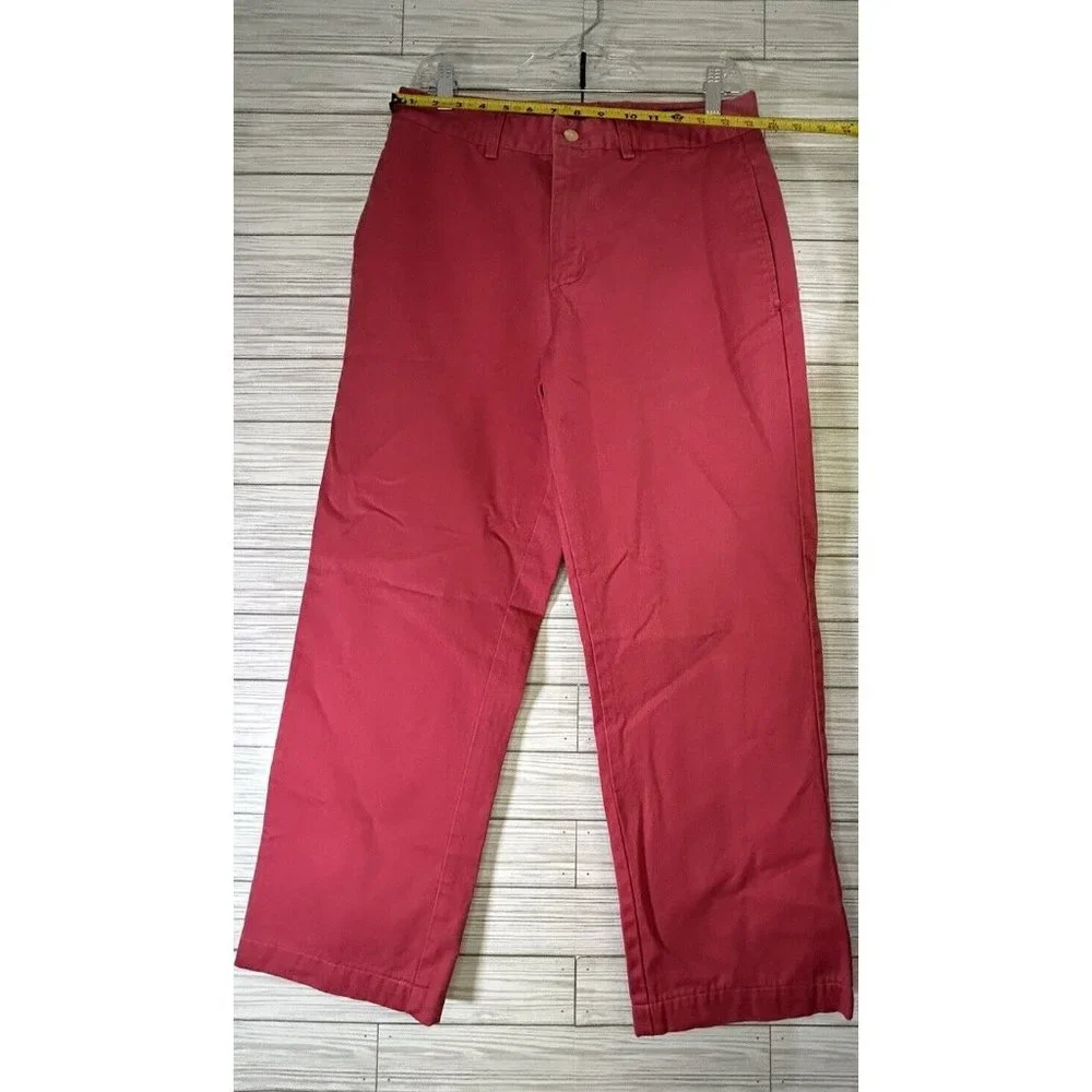 VINEYARD VINES Ian & Shep Pants Men's Pink Chino Khaki Logo 30 X 30 Boating Prep